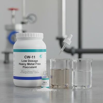 CW-11 Low Dosage Heavy Metal Free Flocculant with 95% Color Removal Efficiency for Mining Wastewater Treatment